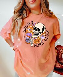 Comfort Colors Shirt, Spooky Moms Club Shirt, Skeleton Shirt