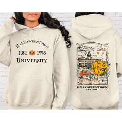 Halloweentown University Front And Back Sweatshirt or Hoodie, Halloweentown Est 1998, Halloweentown Sweater, Fall Hoodie