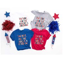 I am Here For The Snacks And Freedom, Peace Love America Shirt, 4th Of July Shirt, 4th Of July, Patriotic Shirt,Independ