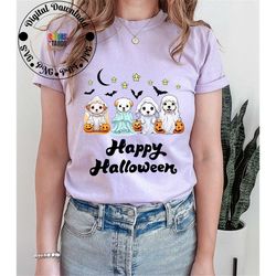 Cute Ghost Puppies SVG, PNG, Spooky season svg, Kids Halloween svg, Bat svg, Halloween shirt svg, Funny fall shirt svg,