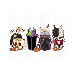 Villain Halloween Coffee Png, Mouse Halloween Coffee, Magical Kingdom Png, Magic Castle Halloween, Halloween Coffee Png,