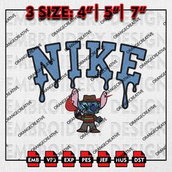 Nike Stitch Krueger Embroidery files, Horror Characters Embroidery, Horror Halloween Machine Embroidery Pattern