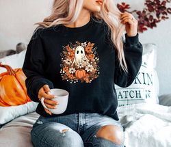 Fall Sweatshirt, Spooky Sheep Shirt, Halloween Ghost S