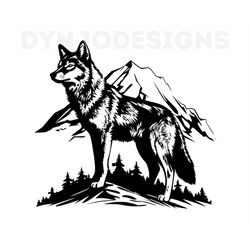 Coyote In Mountain , Coyote Svg
