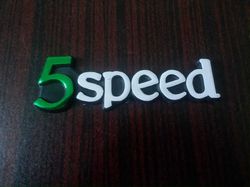5 Speed Emblem In Green