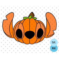 Stitch Pumpkin SVG, Halloween Pumpkin SVG, Halloween svg, halloween costume svg, pumpkin svg