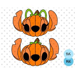 2pcs, Stitch Pumpkin SVG, Halloween Pumpkin SVG, Halloween svg, halloween costume svg, pumpkin svg