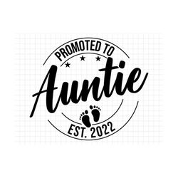Promoted to Auntie Svg Png, Baby Announcement SVG, Auntie est 2022 svg, Established svg, Auntie Est 2022 Printable Cricu