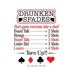 Spades, Adult Games, Game Night, Drinking Games, Card Games, Card Night, Digital Download