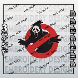 Scream Embroidery Designs, Horror Character Embroidery Files, Halloween Horror Character, Machine Embroidery Patt