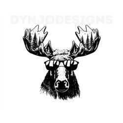 Moose With Sunglasses , Moose Svg , Summer T-Shirt Designs