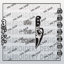 Scream Embroidery Designs, Horror Character Embroidery Files, Halloween Horror Character, Machine Embroidery Patt