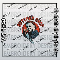 Michael Myers Embroidery Designs, Horror Character Embroidery Files, Halloween Horror Character, Machine Embroidery Patt