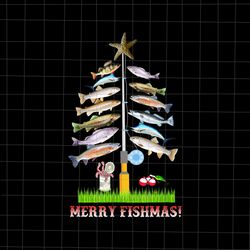 Merry Fishmas Png, Merry Fishmas Christmas Tree Png, Christmas Fishing Png, Fishing Tree Christmas P