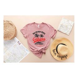 The Golden State California Surfing Life Apparel - Beach Paradise West Coast Shirt - Cool Surfing Tee - Surf Lover Cloth