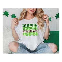 Mama St. Patricks Day Shirt | Saint Patricks Day Gift For Mom | Irish Mama Shirt | Leopard Print Mama Shirt, Mama Shirt,