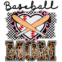 Funny Baseball Leopard Mom Gifts PNG