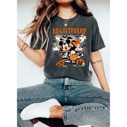 Retro Mickey Minnie Halloween Shirts, Vintage Disney Halloween T-shirt, Nightmare On The Main Streat Shirt, Halloween Pu
