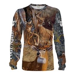 Deer hunting camo Custom Name 3D Full Printing camo hoodie, camo sweatshirt, long sleeves hunting apparel for Hunters Ch