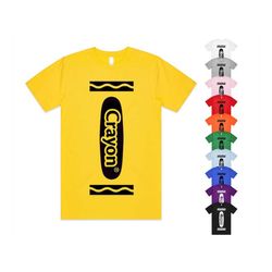 Crayon T-shirt Tee Top World Book Day Funny Fancy Dress Adult Children's Kids