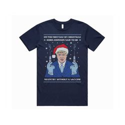 Boris Johnson Vaccine T-shirt Tee Top Funny Lockdown Vaccinated Vaccine Politics Politician Passport