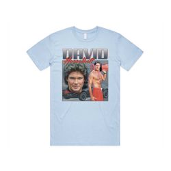 David Hasselhoff Homage T-shirt Tee Top Funny 80s Knight Rider Kitt Vintage Dad