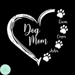 Custom Dog Mom Heart Svg, Mothers Day Svg, Dog Mom Svg