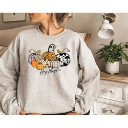 Hey Pumpkin Sweatshirt, Fall Pumpkin Sweatshirt, Womens Fall Shirt, Hey there Pumpkin, Cute Fall Sweatshirt, Leopard Pum