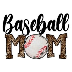 Funny Baseball Leopard Mom Life PNG