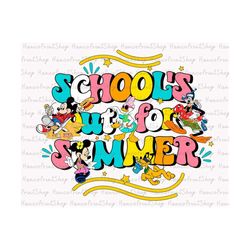 School's Out For Summer SVG, Mouse And Friends Svg, End of School Svg, School Break Svg, Last Day Of School Svg, Summer