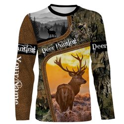 deer hunting camouflage grim reaper bow hunter custom name 3d all over print shirts, personalized deer hunters gifts ttv