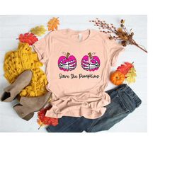 Skeleton, Save The Pumpkins Shirt, Save the Pumpkin, Pink Ribbon, Breast Cancer , Birthday gift, Breast Cancer Awareness
