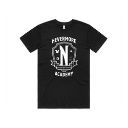 Nevermore Academy T-shirt Tee Top Wednesday Addams Top Funny TV Show Gift Unisex