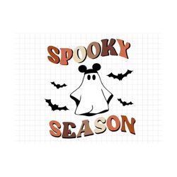 Spooky Season Boo Svg, Magic Castle Halloween, Mickey Trick Or Treat Svg, Spooky Vibes Svg, Boo Svg, Svg, Png Files For