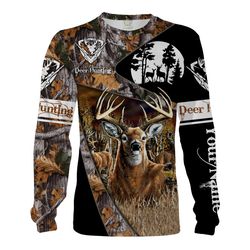 Deer hunting camouflage patterns Customize Name 3D All Over Printed Shirt, camo hoodie, camo sweatshirt, camo jacket Chi