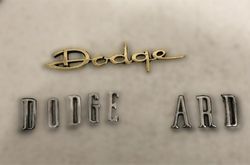 Dodge Emblem With DODGE ARD Words Emblem Set