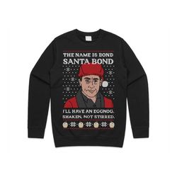 Michael Scott Santa Bond Christmas Jumper Sweater Sweatshirt Xmas US Office TV Show Funny