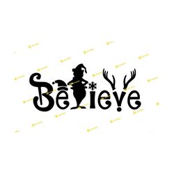 Believe, Christmas Design, Santa, Reindeer, Snow, Grinch Who Stole Christmas | SVG PNG | Silhouette Cricut Cutting Ready