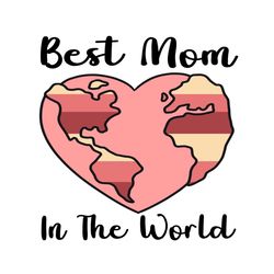 Best Mom Heart In The World Gift PNG