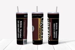 Grizzly Straight Png, 20 oz Skinny Tumbler Sublimation Design, Straight & Tapered Tumbler Wrap, Instant Digital Download
