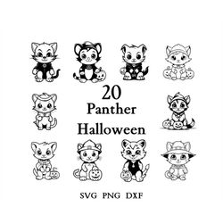 Panther Halloween Bundle , Panther Svg , Halloween Designs