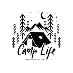 Camp SVG, Camping SVG, Camper Svg, RV Decal, Camping Tshirt Svg, Camping Clip Art, Travel Trailer