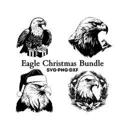 Eagle Christmas Bundle , Eagle Svg , Christmas Designs