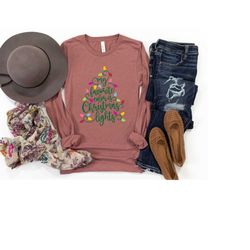 My Favorite Color is Christmas Lights Shirt, Christmas Long Sleeves shirt, Merry Christmas Shirt, Christmas Gift, Girlfr
