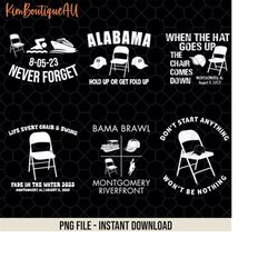 Montgomery Alabama Bundle, Alabama Fight Bundle, Folding Chair Bundle, Trendy Alabama River Bundle, Riverboat Fight Bund