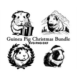Guinea Pig Christmas Bundle , Guinea Pig Svg , Christmas Designs