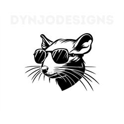 Rat With Sunglasses , Rat Svg ,Summer T-Shirt Designs