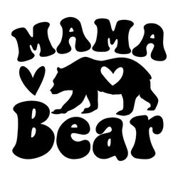 Happy Loving Mama Bear Heart Gift SVG