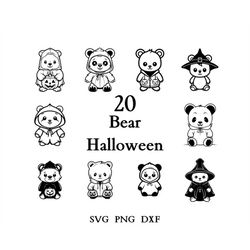 Bear Halloween Bundle , Bear Svg , Halloween Designs