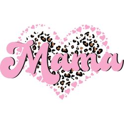 Loving Mama Heart Leopard Plaid Life SVG